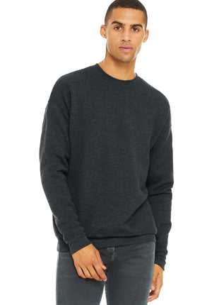 BELLA+CANVAS ® Unisex Sponge Fleece Drop Shoulder Sweatshirt. BC3945 - Dark Grey Heather | Bella + Canvas