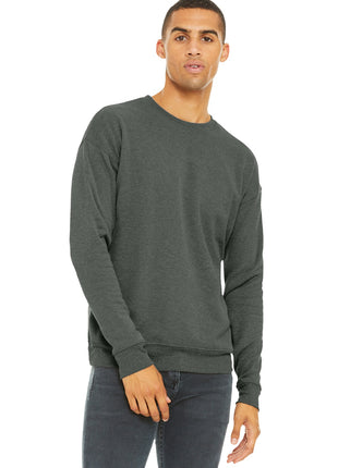 BELLA+CANVAS ® Unisex Sponge Fleece Drop Shoulder Sweatshirt. BC3945 - Deep Heather | Bella + Canvas