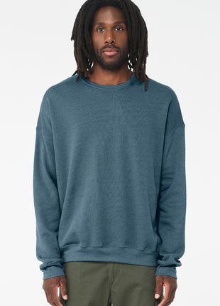 BELLA+CANVAS ® Unisex Sponge Fleece Drop Shoulder Sweatshirt. BC3945 - Heather Deep Teal | Bella + Canvas