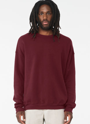 BELLA+CANVAS ® Unisex Sponge Fleece Drop Shoulder Sweatshirt. BC3945 - Maroon | Bella + Canvas