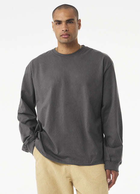 BELLA+CANVAS® Unisex 7.5-Ounce Heavyweight Long Sleeve Tee BC4651 - Asphalt | Bella + Canvas