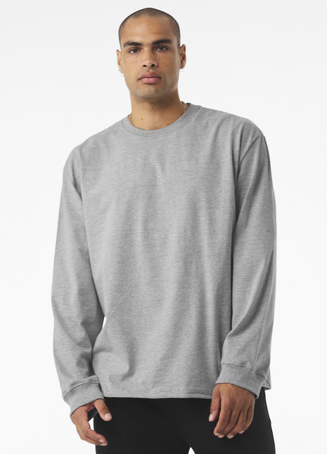 BELLA+CANVAS® Unisex 7.5-Ounce Heavyweight Long Sleeve Tee BC4651 - Athletic Heather | Bella + Canvas