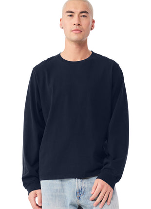 BELLA+CANVAS® Unisex Heavyweight Garment-Dyed Long Sleeve Tee BC4851GD - Navy | Bella + Canvas