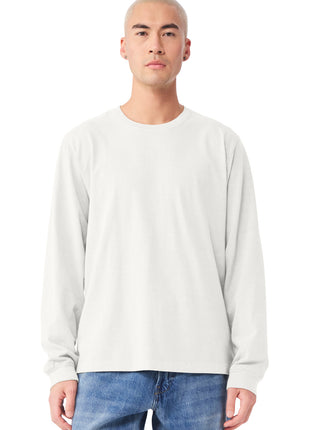 BELLA+CANVAS® Unisex Heavyweight Garment-Dyed Long Sleeve Tee BC4851GD - Vintage White | Bella + Canvas