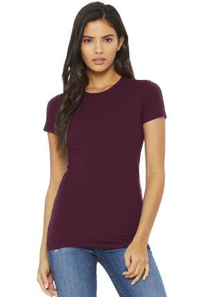 BELLA+CANVAS ® Women's Slim Fit Tee. BC6004 - Maroon | Bella + Canvas