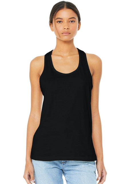 BELLA+CANVAS ® Women's Jersey Racerback Tank. BC6008 - Black | Bella + Canvas