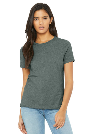 BELLA+CANVAS® Women's Relaxed CVC Tee BC6400CVC - Heather Blue Storm | Bella + Canvas