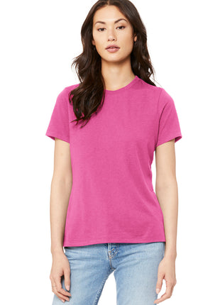 BELLA+CANVAS ® Women's Relaxed Jersey Short Sleeve Tee. BC6400 - Charity Pink | Bella + Canvas