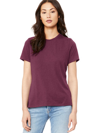 BELLA+CANVAS ® Women's Relaxed Jersey Short Sleeve Tee. BC6400 - Maroon | Bella + Canvas