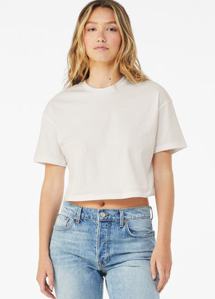 BELLA+CANVAS® Women's Jersey Crop Tee BC6482 - Vintage White | Bella + Canvas