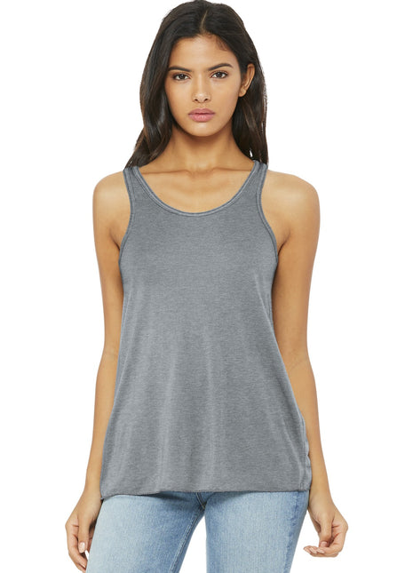 BELLA+CANVAS ® Women's Flowy Racerback Tank. BC8800 - Athletic Heather | Bella + Canvas