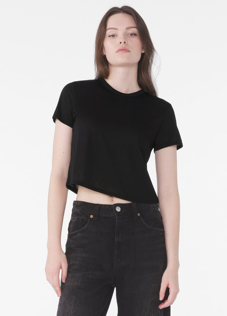 BELLA+CANVAS® Women's Flowy Cropped Tee BC8882 - Black | Bella + Canvas