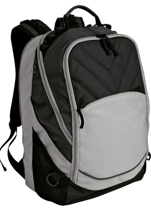 Port Authority® Xcape™ Computer Backpack. BG100 - Black/ Grey | Port Authority