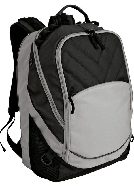 Port Authority® Xcape™ Computer Backpack. BG100 - Black/ Grey | Port Authority