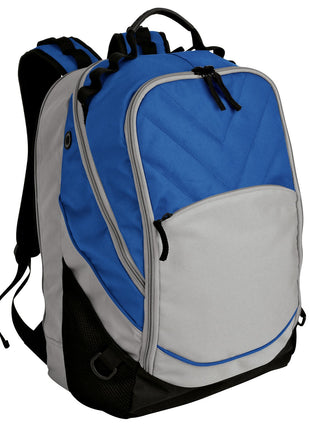 Port Authority® Xcape™ Computer Backpack. BG100 - Royal/ Grey/ Black | Port Authority