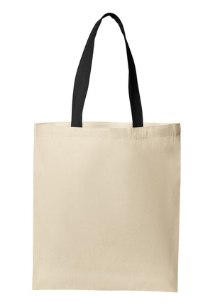 Port Authority® Core Cotton Tote BG1500 - Natural/ Deep Black | Port Authority
