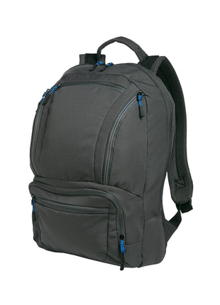 Port Authority® Cyber Backpack. BG200 - Dark Charcoal/ Royal | Port Authority