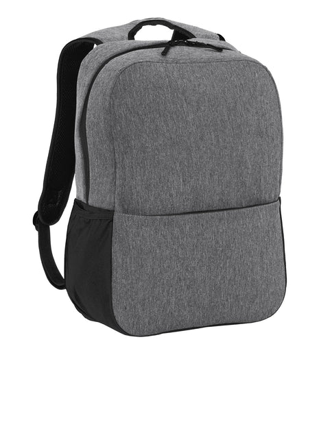 Port Authority ® Access Square Backpack. BG218 - Heather Grey/ Black | Port Authority