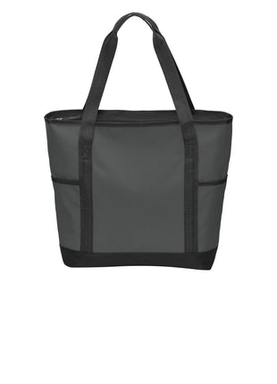 Port Authority® On-The-Go Tote. BG411 - Dark Charcoal/ Black | Port Authority