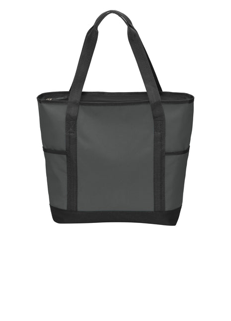 Port Authority® On-The-Go Tote. BG411 - Dark Charcoal/ Black | Port Authority