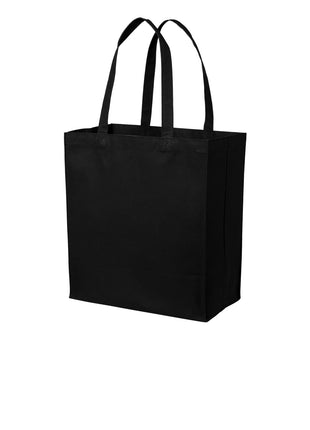Port Authority® Cotton Canvas Over-the-Shoulder Tote BG426 - Deep Black | Port Authority