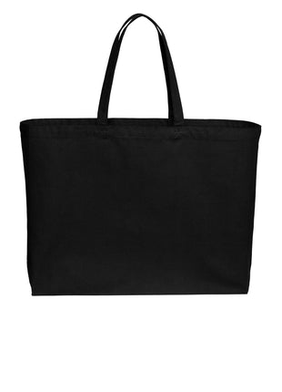 Port Authority® Cotton Canvas Jumbo Tote BG427 - Deep Black | Port Authority