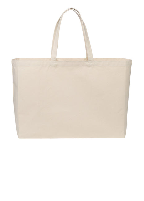 Port Authority® Cotton Canvas Jumbo Tote BG427 - Natural | Port Authority