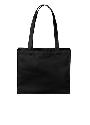 Port Authority® Cotton Canvas Shopper Tote BG428 - Deep Black | Port Authority