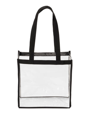 Port Authority ® Clear Stadium Tote BG430 - Clear/ Black | Port Authority