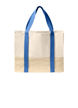Port Authority® Straw Market Tote BG450 - Ultramarine Blue | Port Authority