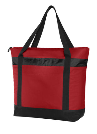 Port Authority® Large Tote Cooler. BG527 - Chili Red/ Black | Port Authority