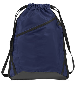 Port Authority® Zip-It Cinch Pack. BG616 - True Navy/ Black | Port Authority
