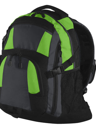 Port Authority® Urban Backpack. BG77 - Bright Lime/ Magnet/ Black | Port Authority