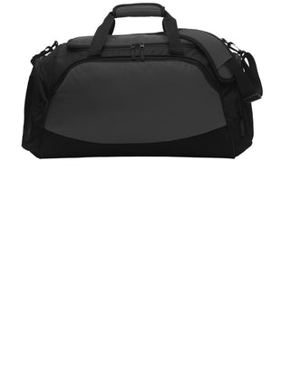 Port Authority® Medium Active Duffel. BG801 - Dark Charcoal/ Black | Port Authority