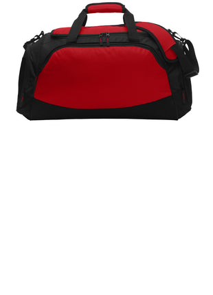 Port Authority® Medium Active Duffel. BG801 - True Red/ Black | Port Authority