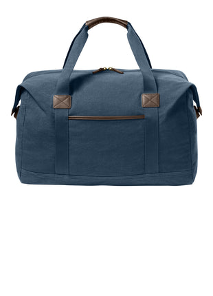 Port Authority® Washed Canvas Duffel BG8030 - River Blue Navy | Port Authority