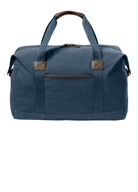 Port Authority® Washed Canvas Duffel BG8030 - River Blue Navy | Port Authority
