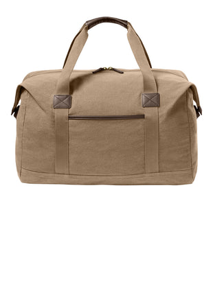 Port Authority® Washed Canvas Duffel BG8030 - Woodland Brown | Port Authority
