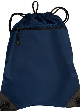 Port Authority® - Cinch Pack with Mesh Trim.  BG810 - Navy | Port Authority