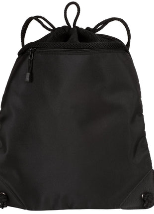 Port Authority® - Cinch Pack with Mesh Trim.  BG810 - Black | Port Authority