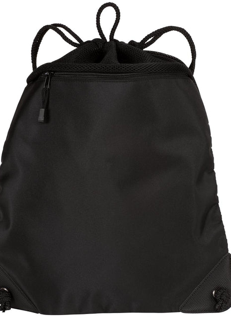 Port Authority® - Cinch Pack with Mesh Trim.  BG810 - Black | Port Authority