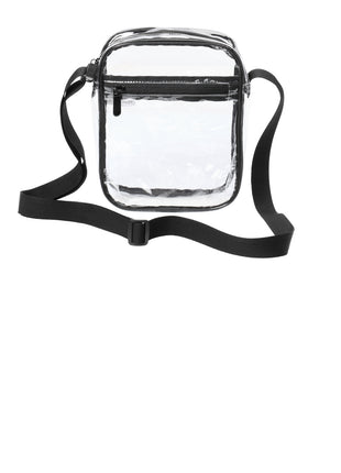 Port Authority® Clear Crossbody Bag BG931 - Clear/ Black | Port Authority