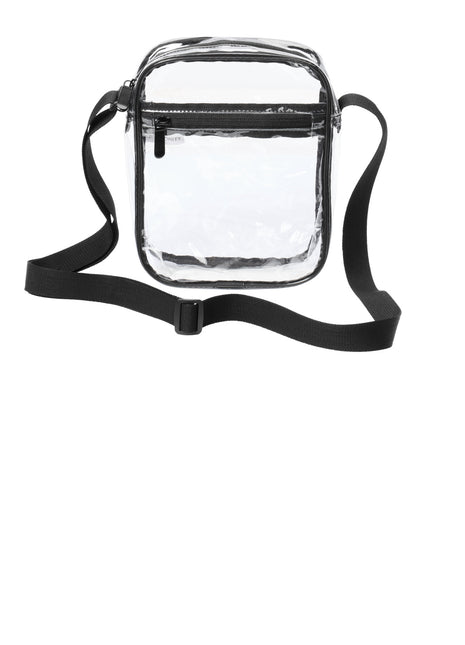 Port Authority® Clear Crossbody Bag BG931 - Clear/ Black | Port Authority
