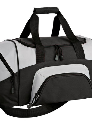 Port Authority® - Small Colorblock Sport Duffel. BG990S - Black/ Grey | Port Authority