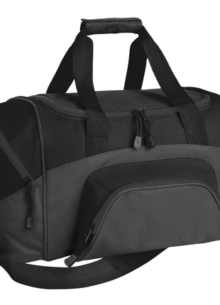 Port Authority® - Small Colorblock Sport Duffel. BG990S - Black/ Dark Charcoal | Port Authority