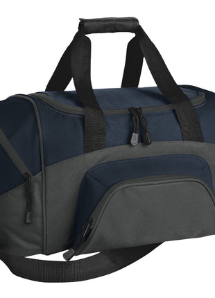 Port Authority® - Small Colorblock Sport Duffel. BG990S - Navy/ Dark Charcoal | Port Authority