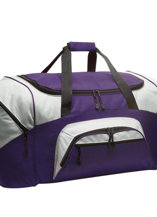 Port Authority® - Standard Colorblock Sport Duffel.  BG99 - Purple/ Grey | Port Authority