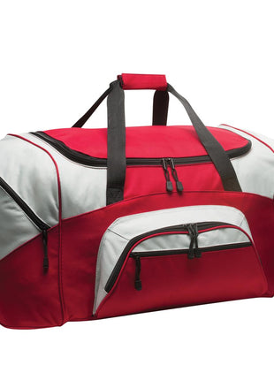 Port Authority® - Standard Colorblock Sport Duffel.  BG99 - Red/ Grey | Port Authority