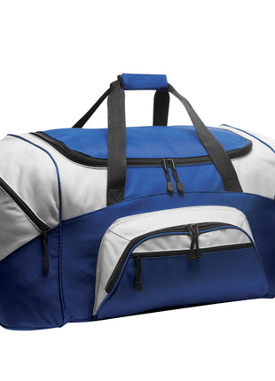 Port Authority® - Standard Colorblock Sport Duffel.  BG99 - True Royal/ Grey | Port Authority