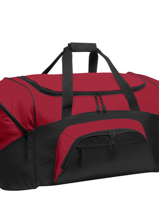 Port Authority® - Standard Colorblock Sport Duffel.  BG99 - True Red/ Black | Port Authority
